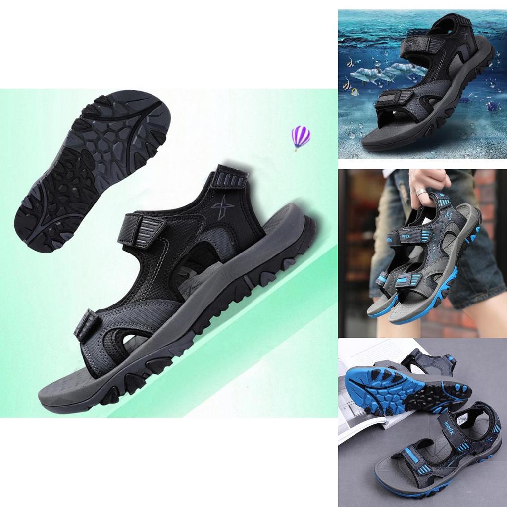 Hochwertige Herren-Strandsandalen aus Rindsleder mit atmungsaktivem Sport-Freizeit-Komfort