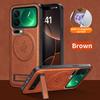 Capa com Suporte em Couro para Xiaomi Mi 17 Pro Max 17 Pro Capa com Suporte Magnético Carregamento Mag-safe Protetor Completo da Câmera Capa Macia Fundas