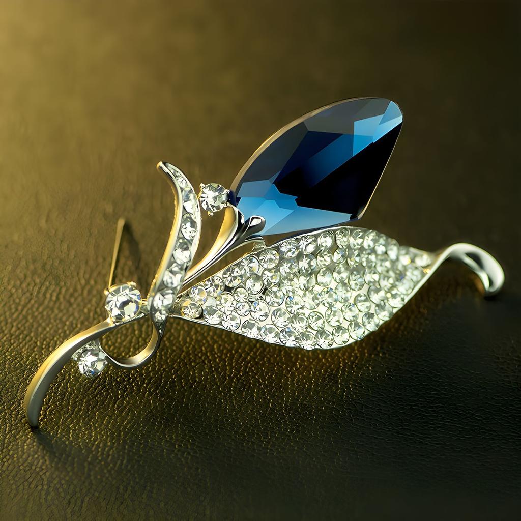 Exquisite Blattbrosche Hochwertige Damen-Luxus-Atmosphärische Kristallbrosche Hochwertiges Anzug-Anstecknadel-Zubehör
