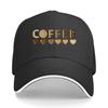 COFFEE Letters and Heart Pattern Print Hat for Unisex and FeUnisex Drivers Neutral Baseball Hatupscayl Sandwich Baseball Cap