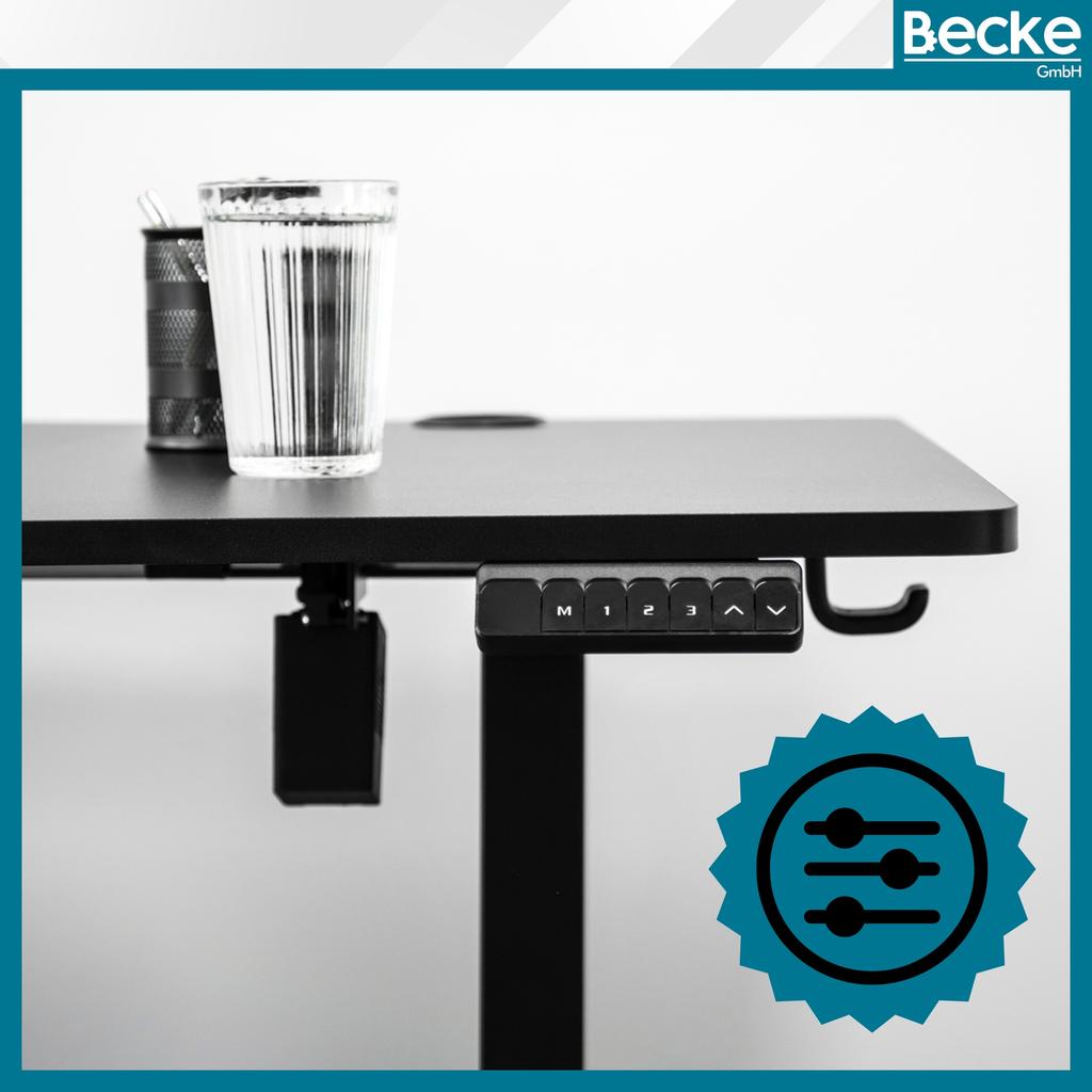 Electric adjustable desk 120x60cm height adjustment 72-118cm black