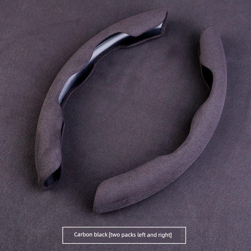 Car Accessories Car Steering Wheel Cover Universal for All Seasons Suede Anti-Slip Steering Wheel Cover Power Steering Wheel Cover Gray