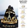 Queen's Crown Personalized Name Blanket Throw Personalized Blanket Warmthful Decor Great for Living Room Sofa Office Nap Ideal for All Seasons