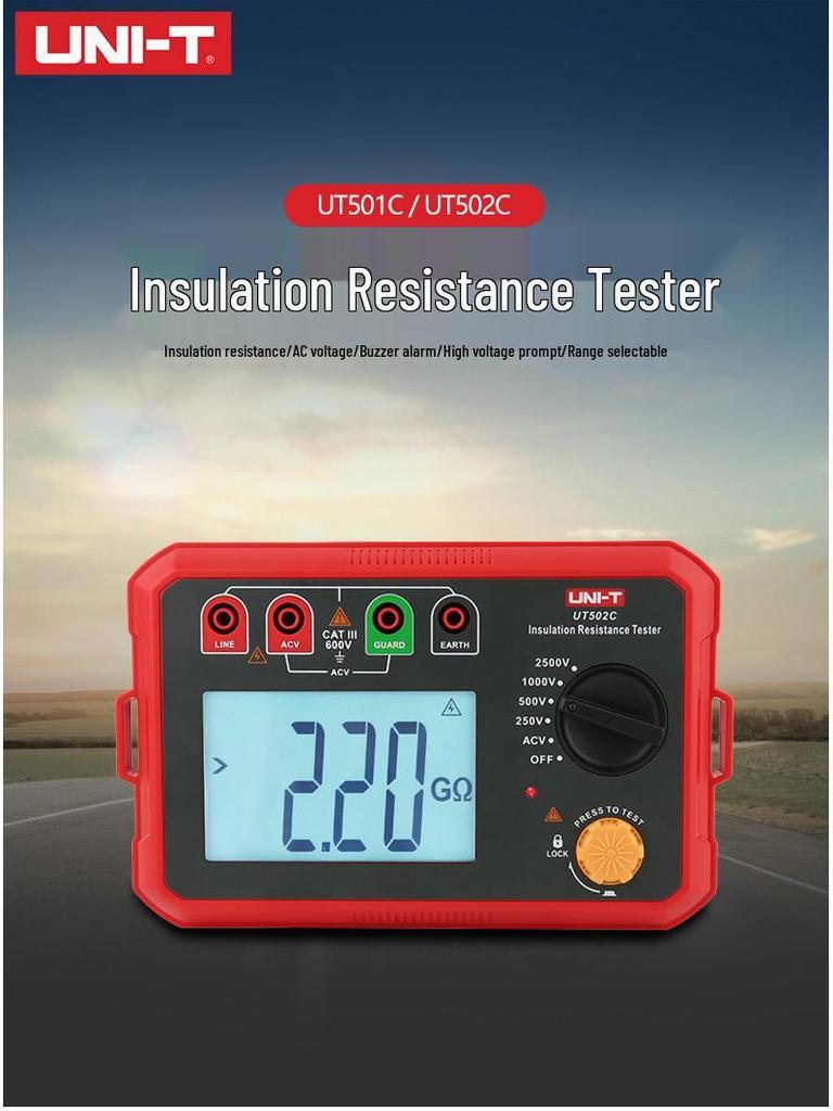 Uni-T UT501C/UT502C 2500V Digital Megohmmeter Insulation Resistance Tester