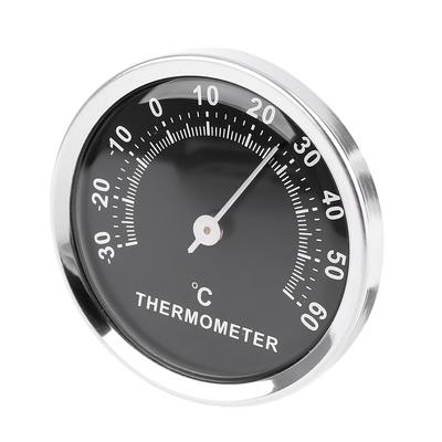 Mini-Autothermometer, rund, 58 mm, mit Klebeaufkleber, analoge Temperaturanzeige für Auto, Häuser, Büros, Werkstätten, leicht