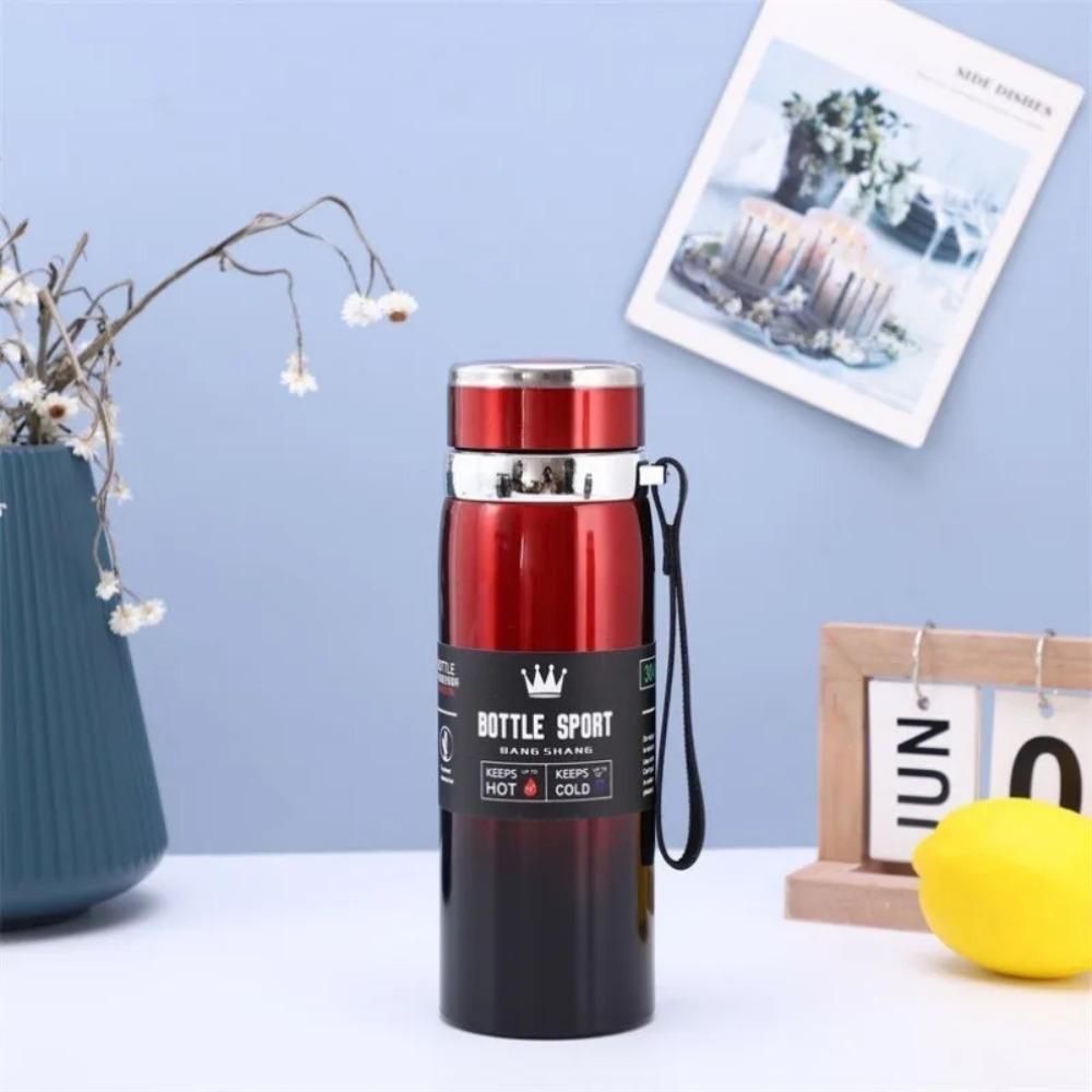 316 Stainless Steel Insulated Cup Gradient Color Lid Strap Travel Outdoor Sports Water Bottle Wholesale