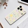 For iPhone 17 Pro Max Case Small Flowers Pattern Printing Straight Edge TPU Phone Back Cover
