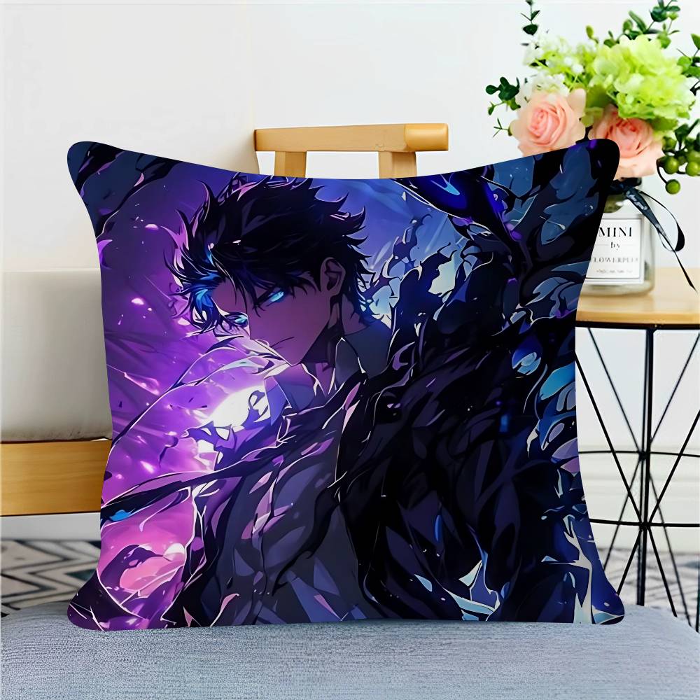 Anime S-Solo-Leveling Cushion Cover Pillow Cover Decor Pillowcase Printed Cushion Case For Couch