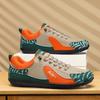 Men's Lightweight Flat Bottomed Comfortable Casual Shoes Color Blocking Fashion Step on Sneakers Soft Soled Men's Flat Shoes