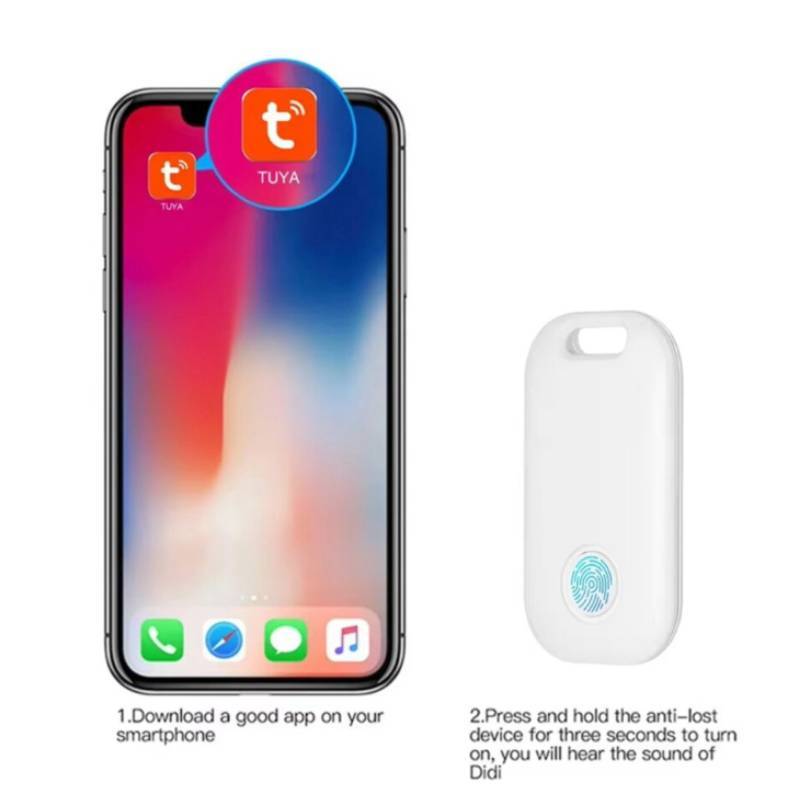 Bluetooth Smart Locator Keychain With Twoway Tracking For Keys And Pets