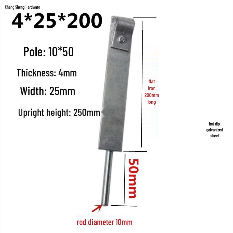 Galvanized L-Shaped Lightning Protection Bracket with Fishtail Clip