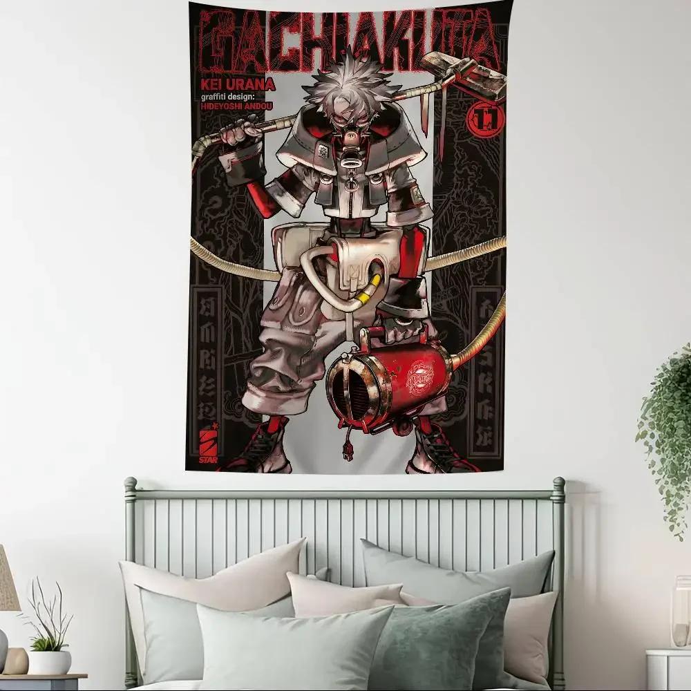 Japanese Supernatural Combat Anime GGachiakuta Tapestry Art Printing Art Science Fiction Room Home Decor Home Decor