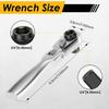 Multifunctional 1/4" 3/8" 1/2" Ratchet Wrench Finger Socket Ratchet Wrench Adjustable Flex Head Ratchet Spanner Bit Driver Tools
