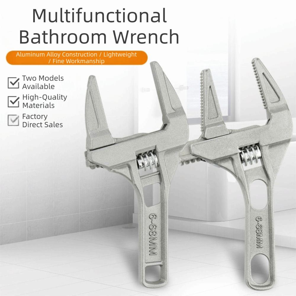 Large-opening Adjustable Wrench Multifunctional Plumbing Wrench Universal Pipe Wrench  Nut Removal
