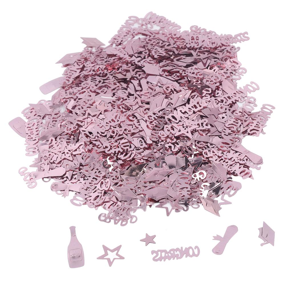 Rose Gold Graduation Confetti 100g Reusable Dazzling Graduation Confetti for Graduation Decoration Party