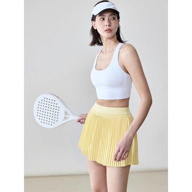 Sports Skirt 2025 Spring and Summer New Fake Two-Piece Fashion Tape Quick-Drying Breathable Tennis Pleated Skirt