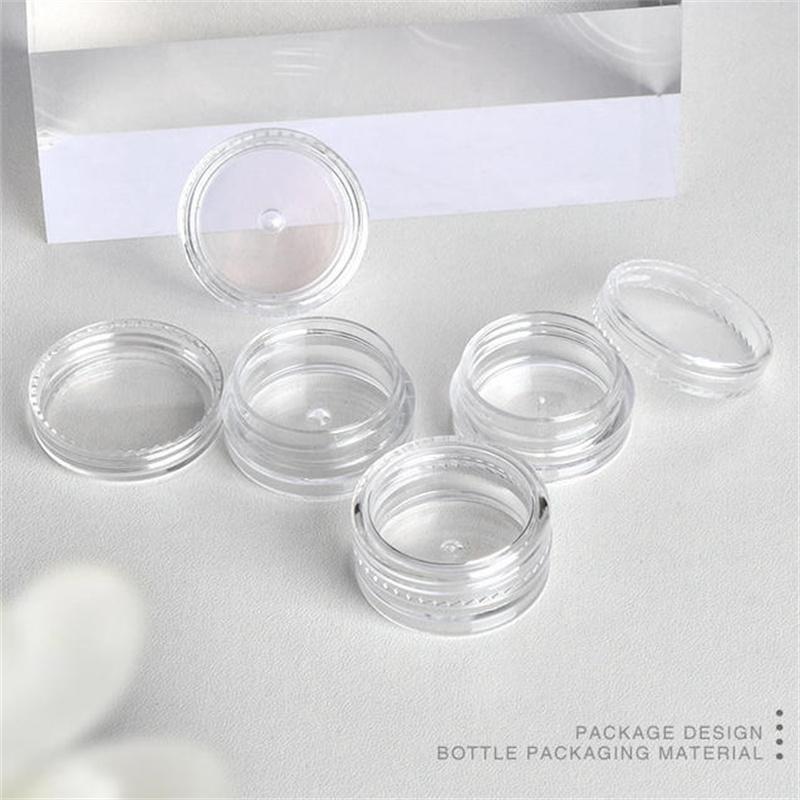 5/50/100pcs 5g Clear Cream Jar Cosmetic Bottles Containers Pot Sample Bottle For Nail Arts Small Clear Can Tin For Balm