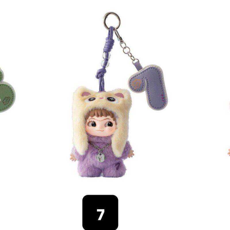 Genuine In Stock Wakuku 3.0 On A Roll Series Dolls Cute Fluffy Collectable Figure Bag Charm Keychain Toys Holiday Gift