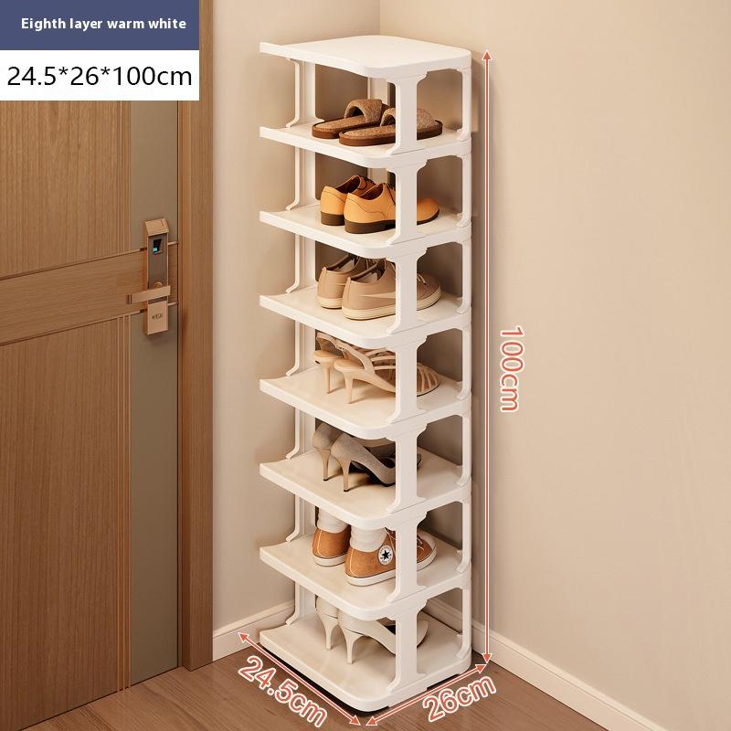 A Multi-layer Plastic Shoe Rack with Large Storage Capacity, Designed for Use In Homes and Dormitories