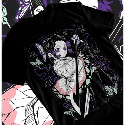 Shinobu Kocho TShirt Demon Slayer Kimetsu No Yaiba Anime Highquality Streetwear Is Suitable for Both Unisex and Women 2026 Summer