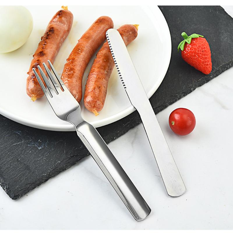 Tragbares Geschirr, Edelstahl, Messer, Gabeln, Löffel, Mehrzweck-Reise-Steakmesser, Cutter