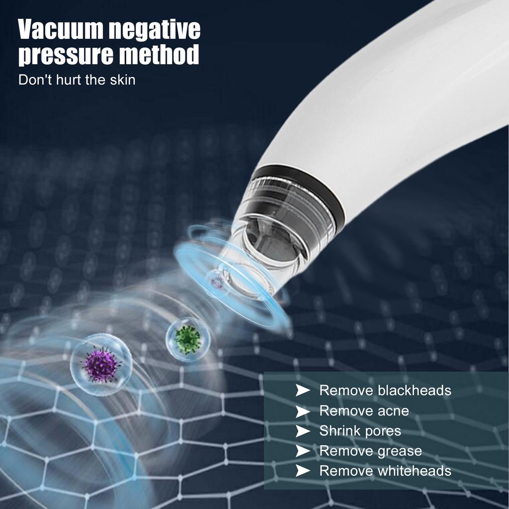 Electric Blackhead Vacuum Cleaner Rechargeable Face Acne Comedone Extractor Tool