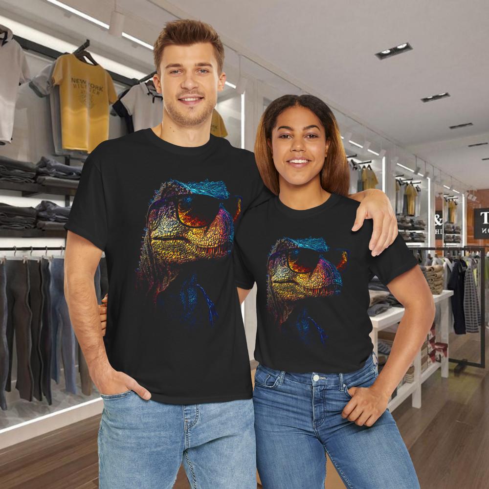 

Dinosaur Sunglasses Motif Artwork Dinosaur Cotton Unisex T-Shirt S