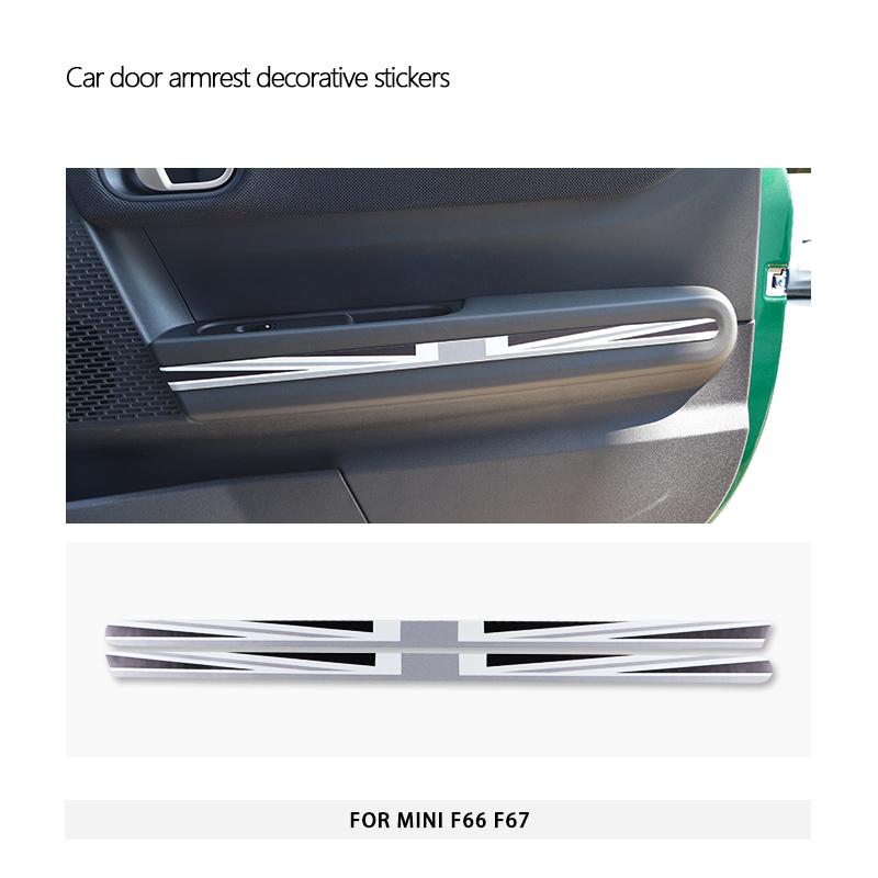 For Mini Cooper F66 F67 2024 2025 Car Door Armrest Decorative Leather Stickers Interior Protection Sticker Car Accessories