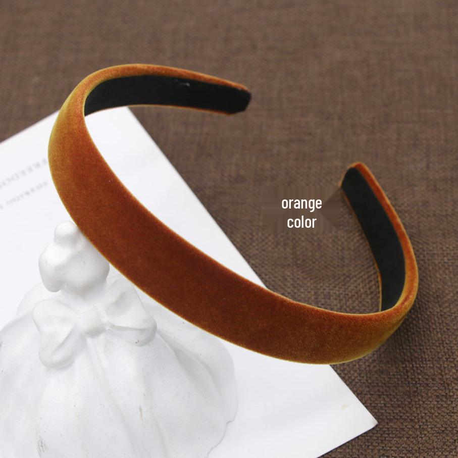 Women's 2cm Wide Corduroy Velvet Headband, Simple & Elegant Hair Accessory