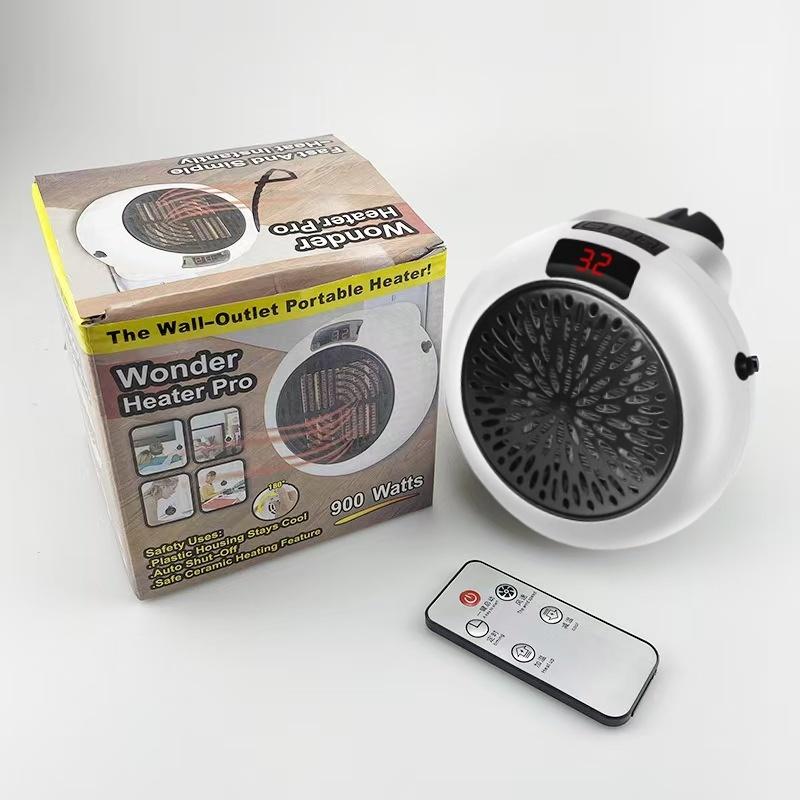 Mini teplovzdušný ventilátor Přenosný horkovzdušný ventilátor Domácí elektrický ohřívač Nástěnný Bezpečný Zimní ohřívač Dálkově ovládaný