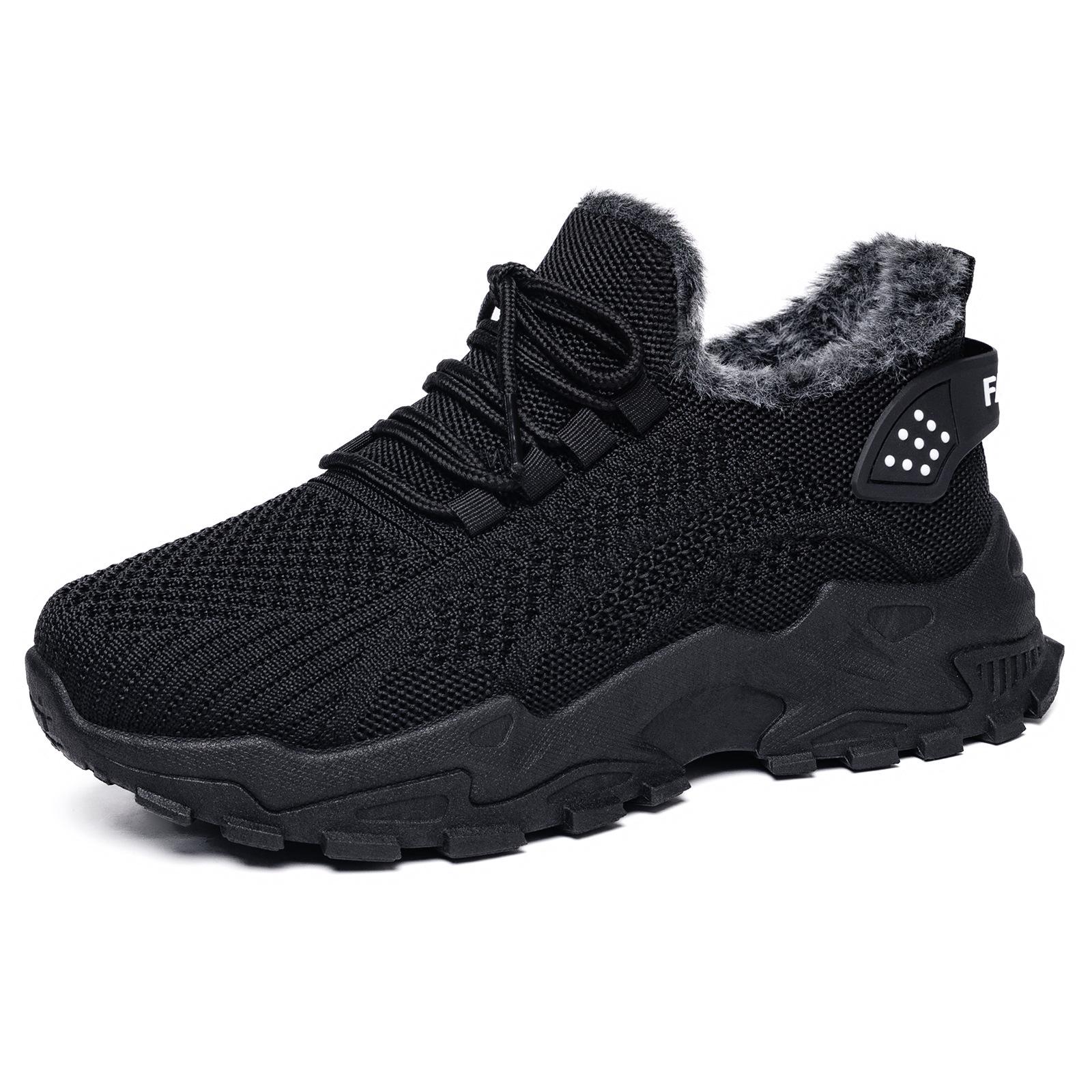 Women s Plus Size Fleece-Lined Thick Sole Shoes for Autumn/Winter - Warm Outdoor Cotton Shoes 41