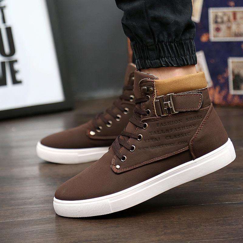 Men's shoes High-top shoes Board shoes Autumn and winter cloth shoes Men's casual shoes Martin boots Large size boots