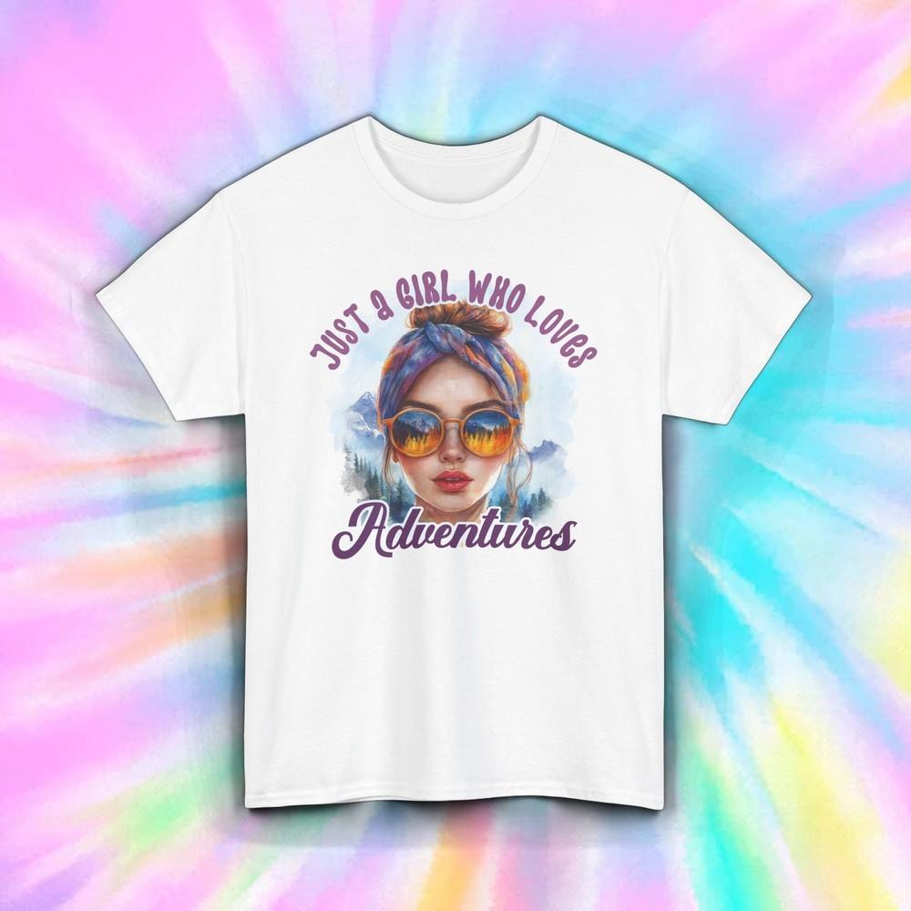 

Just a Girl Who Loves Adventures Shirt Outdoor Explorer Hiking Tee S-5XL S