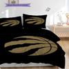 Toronto Raptors Bold Black Bedding(1 * Duvet Cover + 2 * Pillowcase, Without core)Bedding Set Soft and Comfortable Christmas Birthday Gift Bedding