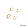 18K Gold-Filled Tarnish-Resistant Ear Hooks with Bead Cup for DIY Tassel Stud Earrings