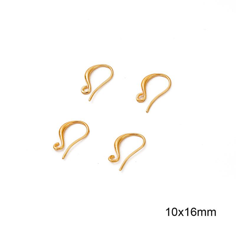 18K Gold-Filled Tarnish-Resistant Ear Hooks with Bead Cup for DIY Tassel Stud Earrings