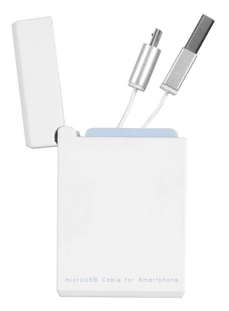 

Green House Micro USB Charging and Data Transfer for Easy Storage and Portable Use Cable, White, GH-UCRMBR-WH, белый