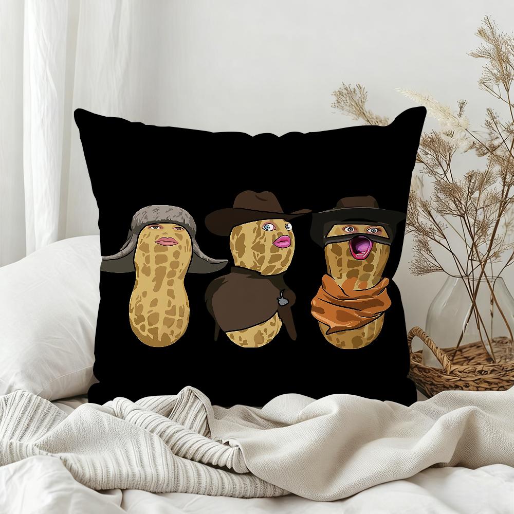 

Funny The Burnt Peanut GOOP Pillow Case Bedroom Sofa Living Room Backrest Decoration Square Cushion Nap Time 30x30 cm