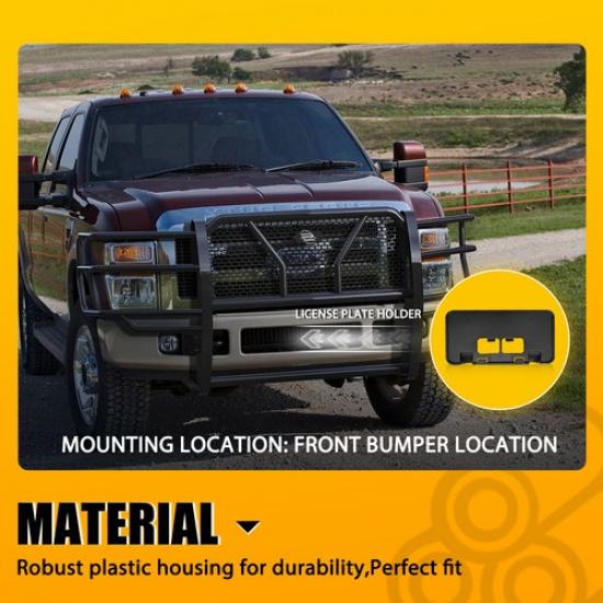 Serve para 2008-2010 Ford F450 F550 Super Duty Suporte de Placa Dianteira V
