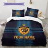 Custom Name Hull City Pattern Bedding Quilt Set  Home Decoration  Gift (1 * duvet cover + 2 * pillowcase  without core)