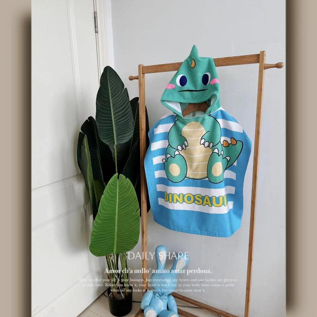 Adorable Cartoon Baby Bath Poncho - Soft, Skin-Friendly, Non-Shedding, Quick-Dry, Absorbent Towel