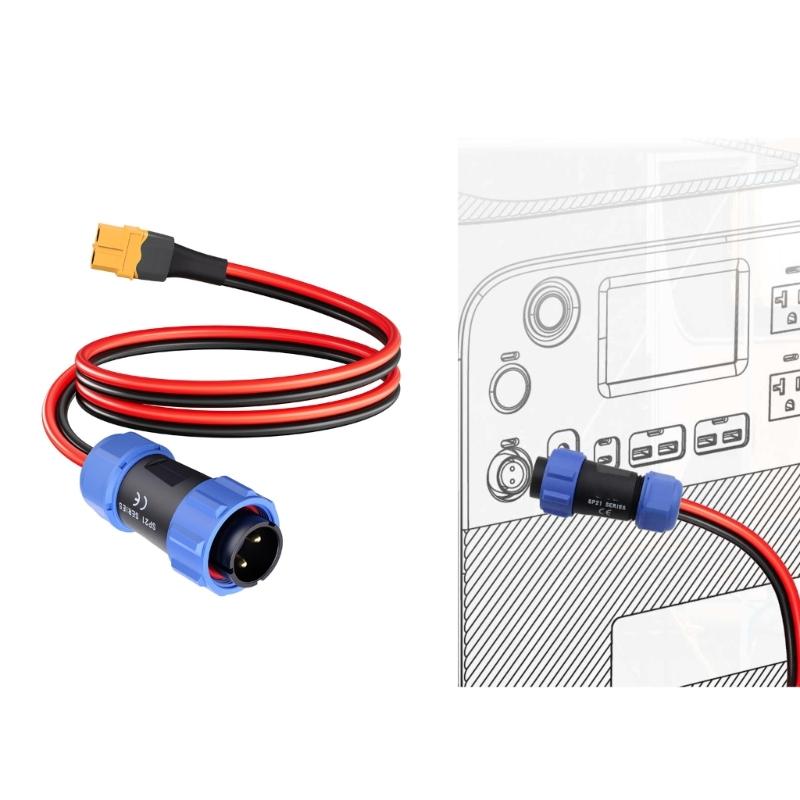Aviation Connector Plug Dustproof Waterproof Docking Back Nut Female Plug For Outdoor Camping Emergency Power Supply
