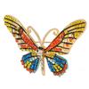 Rhinestone Brooch Colorful Fade Resistant Beautiful Elegant Women Lapel Pin for Hat Scarf Sweater Bag