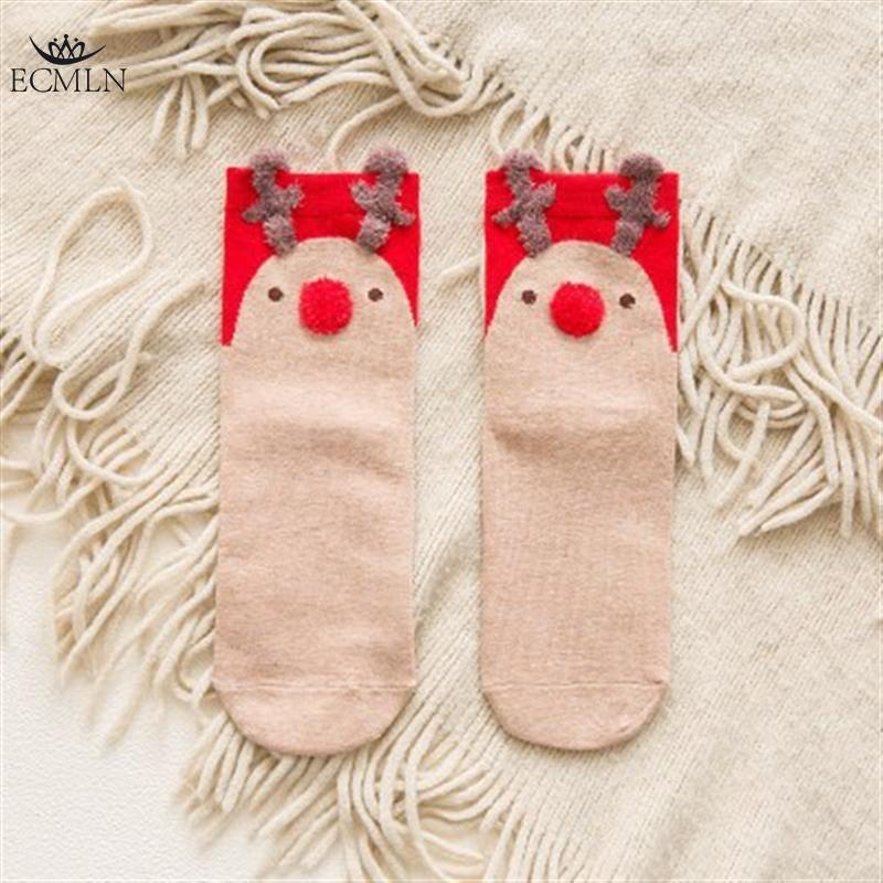 Christmas Socks Ladies Girls Christmas Socks Reindeer Snowflake Socks Xmas Gift for Women