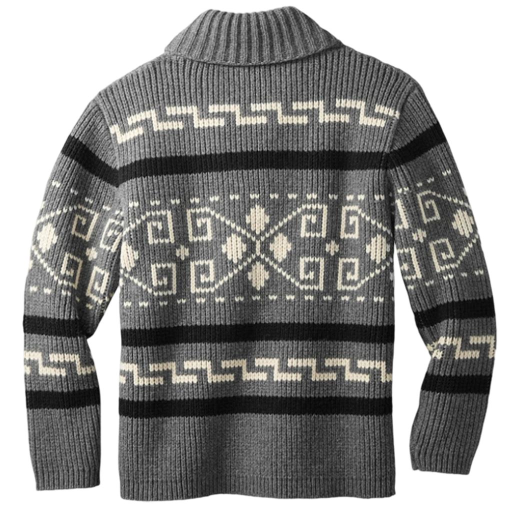 Men's  Trend  Leisure  Loose  Adding Fleece  Outerwear  Cardigan  Knitting  Sweater  Coat