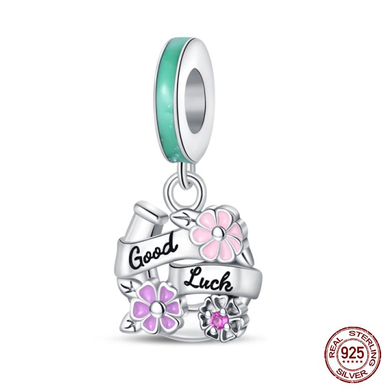 New 100% Copper Nightglow Butterfly Heart-Shaped Gem Charms Bead Fit Qikaola Original Bracelet Diy Birthday Jewelry