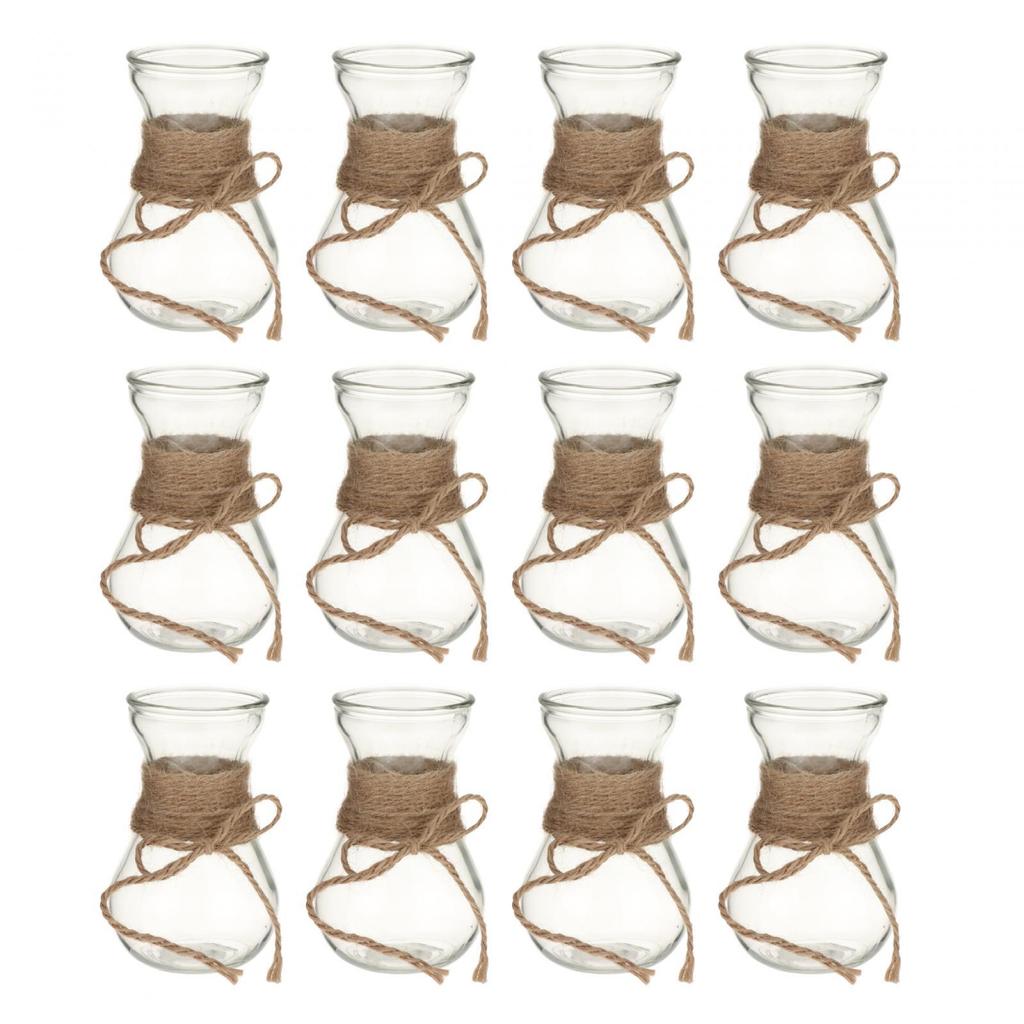 12 Pieces Decorative Vase Small Vases Modern Home Decor Flower Arrangement Glass