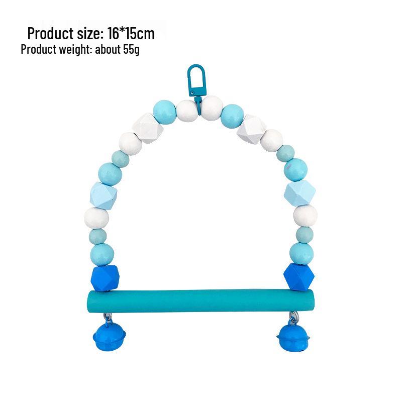 Macaron Rainbow Bird Climbing Pole & Stand Toy for Parrots and Budgies