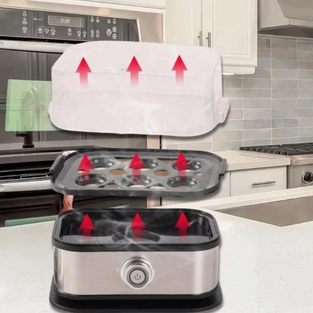 200W Power Eggs Boiler 6 Eggs Capacity Auto Shut-Off Smart Egg Cooker Stainless Steel Space Saving Rapid Egg Cooker