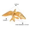 Yori Fashion Peace Dove Wing Open Ring for Women Charm Texture Rust Proof Fashion Statement Jewelry 2024 NEW